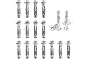 DAIRYCOF 20 Stück Hohlraumdübel Metall verzinkt Hohlwanddübel M8x52mm Expansion Nuts hohlwanddübel Dünne Befestigungen für Befestigungen in Gipskartonplatten (20, M8*52mm)