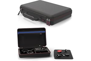 Digicharge Carry Case for Action Cameras Gopro Hero13 Hero12 Hero11 Max/DJI Osmo Action 5 / Hero10 Hero 13 12 11 Mini 10 9 8 Akaso Apexcam Dragon Touch Vemont Cam Large 34x24x7cm