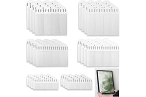 QTKSCEADLNCE 36 Pares (72 Tiras) Tiras Adhesivas para Colgar Cuadros, Colgar Sin Agujeros y Sin Taladrar Colgadores pared Adhesivos Resistente al Agua Tiras Adhesivas Para Marcos Espejos Letreros Relojes de Pared