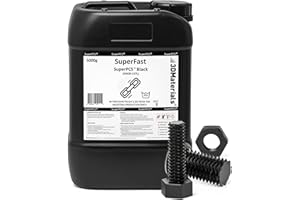 SuperPCS Résine d'imprimante 3D, la Plus résistante et la Plus Rapide, 50 um 1,8 GPA, Impression en 1,5 Sec, Fabriquée en Corée par 3DMaterials (5000g, Noir)