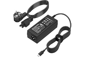 LTBSTOYE Chargeur pour ordinateur portable USB-C Type C 45 W Compatible avec HP Chromebook/Spectre, DELL Latitude/XPS, ASUS Acer Samsung Chromebook,Type C PD Adaptateur secteur