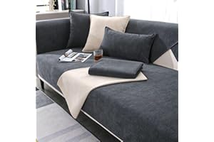 VFDC Sofa Überzug L Form, Sofabezug 1 2 3 4 Sitzer, Couch Überzug Katze Hundeschutz, Sofa Cover rutschfest Universal, Sofaüberwurf Baumwolle, 90 * 160cm