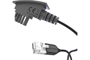Eleknik DSL-Kabel | 2m, Schwarz – VDSL 250 MBit/s TAE-F/RJ45, Mit Galvanischer Signatur