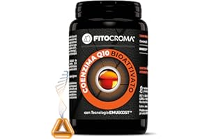 FITOCROMA® Coenzima Q10 - con Tecnologia EMUBOOST™ - (Coq10 da fermentazione naturale) - innovativa tecnologia ad elevato assorbimento - Q10+Emuboost 300mg, Q10 Coenzima