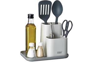Joseph Joseph Duo Kitchen Worktop Organiser, Kitchen and Storage Organisation for Gadgets, Utensils and Condiments, Grey