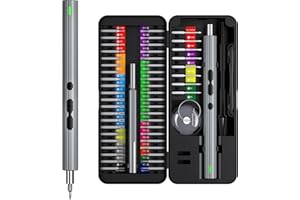 SOONAN 58 en 1 Set de Tournevis électrique, Kit de Tournevis Sans Fil Rechargeable, kit D’outils de Réparation de Précision avec 50 Bits, Pour Montres, Téléphones