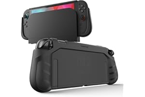 KIWIHOME P2 Dockbares hülle für Switch 2 2025, Rutschfester ergonomischer Griff, Fallgetestet, Schutzhülle, Zubehör für Switch 2 Case, Schwarz
