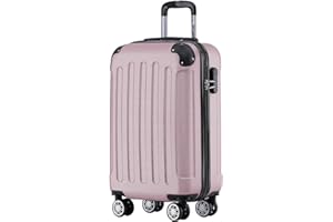 TRVLMORE Handgepäck Koffer 55x40x20cm - Koffer & Trolleys, Reisekoffer mit Rollen, Handgepäck Trolley 55x40x20, Hartschalenkoffer Klein, Koffer Handgepäck 55x40x20 Leicht, Trolley Handgepäck, Rosa