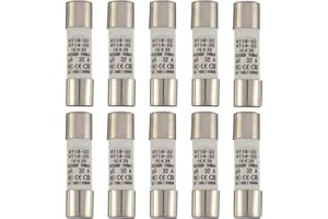 SIGANDG 32A 500V Fusibile tubolare ceramico RT18-32 10x38mm Fusibili cilindrici ad alta tensione (confezione da 10)
