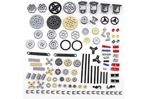 TIRFF Ingegneria Ricambi Set di Ricambi Tecnici Attrezzature Ingranaggio, Parti Tecniche Pietre Kit Motore Trasmissione Attrezzature Morsetto Connettore, Tecnica Connettori Compatibile con Lego Technic