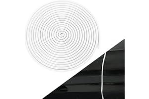 MRCPRIAN Protector de Borde de Puerta de Coche,sin Pegamento, Accesorios de Coche, Goma en Forma de U, Protectores de Puerta para sedán, Camiones, SUV, ATV, Barcos (5m, Blanco)