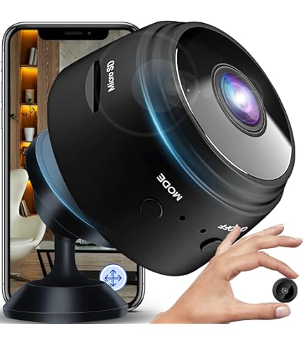 HD Mini Camera with Night Vision, Wireless WiFi Surveillance