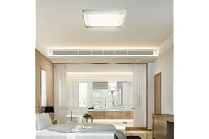 ONEGlobal MASLED 23cm 36W LED Square Ceiling Light with Crystal Lampshade | 4000K-Natural Daylight, 3240lm, Up to 25m2 | Ideal for Bedroom, Living Room, Bathroom, Kitchen, Office, Shop etc.