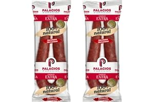 TU DESPENSA EN LA WEB Chorizo Palacios Dulce Extra -Peso Aproximado 300 gramos Unidad - Chorizo Riojano - Sin Gluten Sin Lactosa (Lote 2 Chorizos Dulces)