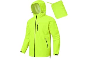 MoFiz Homme Vestes Imperméables Veste de pluie Pliable Légère Vêtements Imperméable Coupe-vent for Cyclisme Plein air Voyage Course à pied Randonnée
