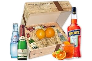 ‎HANSEN OBST Hansen Obst - Geschenkbox "Aperol Spritz-Cocktail" - Cocktail Mix Set - Präsentkorb Cocktail-Starter-Set - Geschenk Cocktail Liebhaber (Die Rustikale)