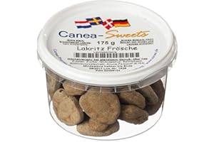 Canea-Sweets Extra starkes Hartlakritz aus Dänemark, LAKRITZ Frösche Dose, 1er Pack (1 x 175 g)