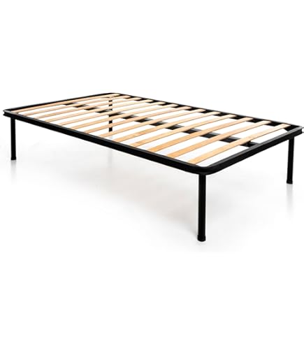 Rete Ortopedica Matrimoniale 160x200 Cm In Legno Di Faggio - Base Letto Con 8 Doghe - Struttura Rinforzata E Gambe Smontabili - Made In Italy - Foto 2