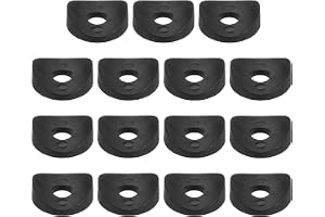 QUARKZMAN 30 stycken runda plastbrickor, 8 mm x 25 mm x 3 mm svart PE konkav bricka fästelement för montering av runda rör