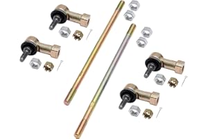 Gledewen Tie Rod Ends Kit, Compatible with 1999-2008 Honda Sportrax 400, 2009-2014 Honda Trx400X, Ball Joint Set, ATV UTV Part Accessories, 2 Tie Rods and 4 Tie Rod Ends