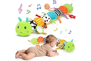Baby Sensory Toy 0-6 Month Music Animal Stuffed Plush Cat...