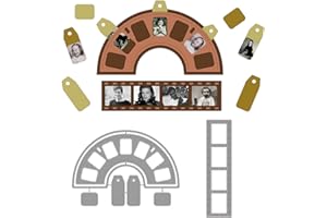 GLOBLELAND Matrices de Découpe Viseur Cadre Photo Métal Découpes Outil de Gaufrage Bricolage pour Scrapbooking Album Décoration Fabrication de Cartes