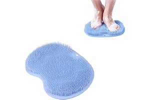 BANSHAN Foot Scrubber, Foot Cleaner Massager Mat with Non-Slip Suction Cups, Bath Foot Scrubber Mat for Foot Care, Exfoliation, Spa, Foot Circulation & Reduces Foot Pain (Blue/ 1 PCS)