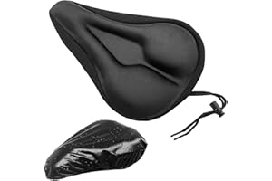 QKEINV Bike Seat Cushion Cover, Gel Bike Seat Cover, Water & Dust Resistant Bike Saddle Cover, Bike Accessories, Gel Padded Bike Seat Cover for Men Women, Suitable for Men, Women, Children