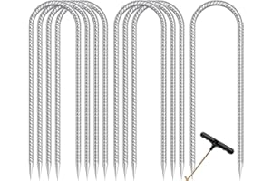 UROVIBOSCR Trampoline Stakes Trampoline Anchors High Wind Heavy Duty Trampoline accessories Galvanized Steel Set of 8 for Trampolines, Swing Sets, Canopies, Camping Tarps, Trapping, Sheds, Dog Tie Out