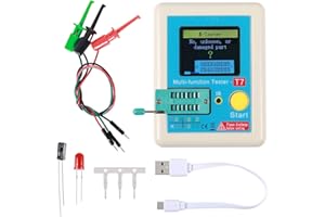 AITRIP LCR-T7 Transistor-Tester, multifunktionaler TFT Transistor-Tester mit One-Key-Bedienung, grafisches Display, automatische Abschaltung für Dioden-Trioden-Kondensatorwiderstand, Transistor