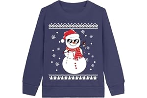 CM-Kid Kids Christmas Jumper Xmas Sweatshirt Boys Santa Snowman Reindeer Jumpers Cotton Casual Crewneck Winter Clothes 2-10 Years