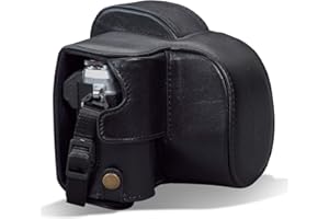MegaGear MG1932 Ever Ready prawdziwa skóra etui na aparat kompatybilny z Olympus OM-D E-M10 Mark IV - czarny