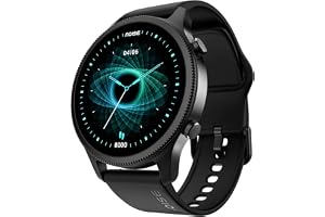 NoiseFit Halo 1.43" AMOLED Display, Bluetooth Calling Round Dial Smart Watch, Premium Metallic Build, Always on Display, Smart Gesture Control, 100 Sports Modes (Jet Black)