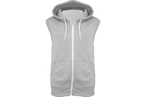 FASHION STAR Kids Boys Sleeveless Hooded Hoodie Casual Zipper Sweatshirt Gilet Jacket Jumper Top