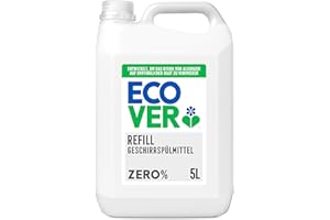 Ecover Zero - Recambio de detergente líquido para lavavajillas, resistente contra la grasa y la suciedad, dermatológicamente probado, Ecover 1 x 5L