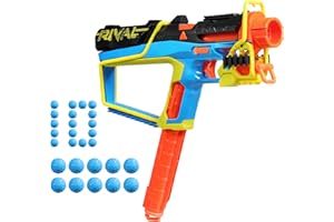 Nerf Rival Mirage XXIV-800 Pistolet Blaster, 10 Billes Nerf Rival, 2 manières de Charger, 8 chargeurs Ronds Amovibles, amorçage à Pompe, Cadeau pour Adolescents