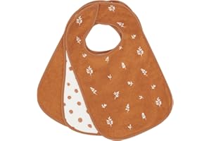 Kindsgard Happaklat Velcro Bibs Pack of 3 - Quick To Put On & Take Off - Baby Bib - Burp Cloths Baby - Washable up to 40°C