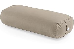 ‎LOTUSCRAFTS Lotuscrafts® Bolster Yoga Nackenrolle für Yin Yoga, 100% Kapok Füllung, Bezug aus Baumwolle waschbar, Kissen für Restorative Übungen