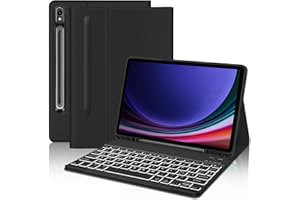 FOGARI Custodia con Tastiera per Samsung Galaxy Tab S9 FE /S9 da 10.9/11 Pollici - Con Portapenne,Custodia con 7 Colori Tastiera - Layout Italiano Bluetooth Magnetica Staccabile Tastiera
