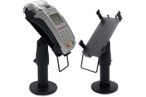 POS VALLEY- Ergonomischer Halter für VeriFone VX520 Zahlungsterminal - POS-Stand für EC-Terminal mit Griff, 180° Drehung, 45° Neigung, Befestigung mit Schrauben oder Klebepad
