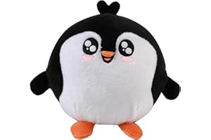 I-TOTAL® - Cuscino Morbido squishy in memory foam 14 cm diametro, squishy pillow ideale come regalo (PENGUIN)