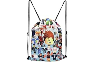 PQKL-party Roblx Backpack,Roblx Drawstring Bag,Boys Swim Bag,Roblx Drawstring Gym Bag,Roblx Bag,Beach School Bag, Favor for Kids Boys Girls
