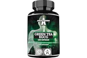 Green Tea Extract 500mg, Contains 50% EGCG and 98% Polyphenols, 100 Vegan Capsules, 3 Months Supply, Camellia sinensis Tea Extract, Natural Fat Burner, Antioxidant Support - by Apollo's Hegemony