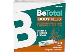 Be-Total Body Plus, Integratore Alimentare a base di vitamine del gruppo B, con Magnesio e Potassio contro stanchezza e debolezza muscolare, 20 Bustine