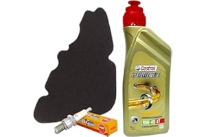 MOTOCAR Kit tagliando Castrol 10W40 filtro aria originale candela Liberty 50 4T / Sport