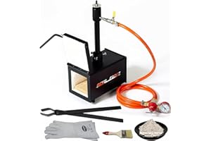 DEVIL-FORGE Forge à Gaz Propane modèle DFPROF1+1D avec 1 Porte 1 Brûleur DFP (80.000BTU) pour Couteliers, Maréchaux-Ferrants et Forgerons, Fabrication Couteaux, Forgeage Métaux, Efficace et Économique