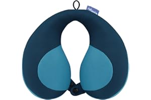 INFANZIA Kids Travel Pillow for Chin Neck Support, Portable Soft Foam U-Shaped Neck Pillow in the Car seat, Airplane or Pram - Stop Toddler's Head from Falling Forward, Gifts for Child/Kids, Blue