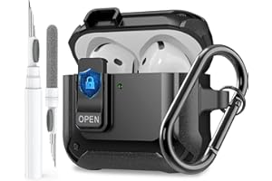 OTOPO für Airpods 4 Hülle Case Verschlussdeckel mit Reinigungsset, Schutzhülle mit Reinigungsstift kompatibel mit Airpod 4th Generation hülle, Stoßfeste robuste Case für Air Pod 4 Ladekoffer