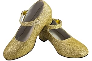 Gojoy shop- Zapato con Tacón de Danza Baile Flamenco o Sevillanas para Niña y Mujer, 5 Colores Disponibles