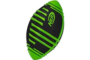 ‎NERF NERF Weather Blitz Foam Football for All-Weather Play -- Easy-to-Hold Grips – Great for Indoor and Outdoor Games -- Green